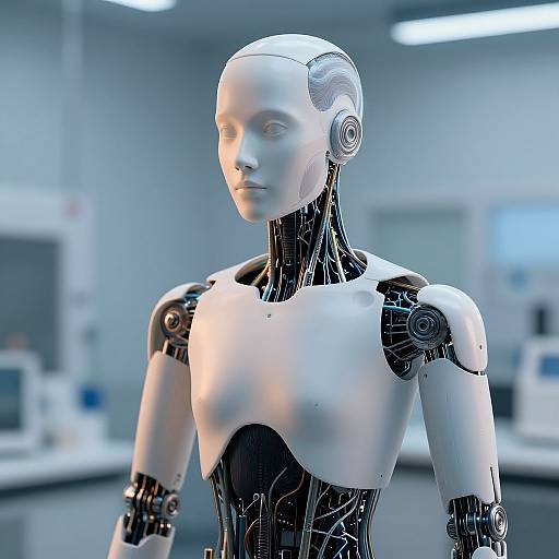 Humanoid Robot in Serene Lab