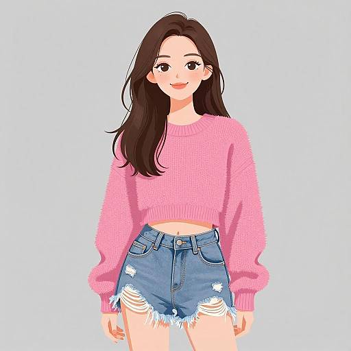 Smiling Woman in Casual Streetwear