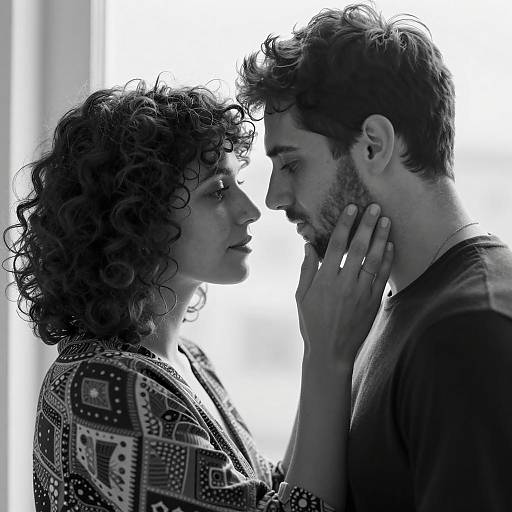 Intense Black and White Profile Portrait