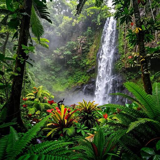 Vibrant Tropical Rainforest Scene