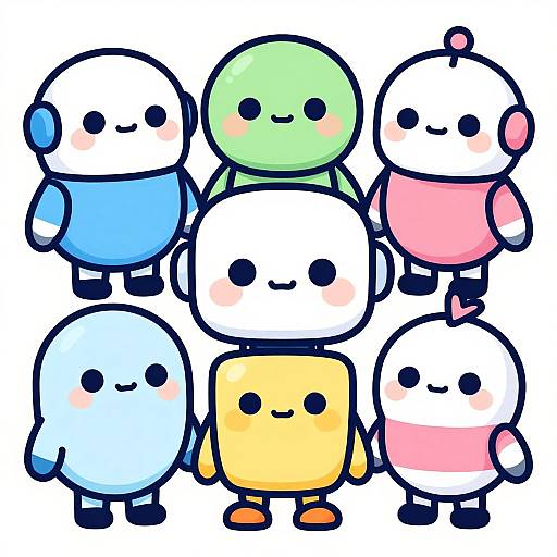 Cute Geometric AI Clip Art