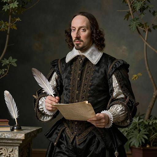 Shakespeare in Elizabethan Garden Portrait