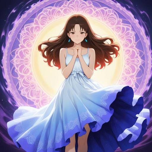 Elegant Girl in Vibrant Ghibli Scene Elegant Girl in Vibrant Ghibli Scene