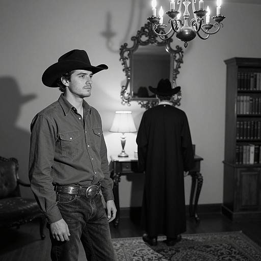 Mysterious Figures in Vintage Shadows