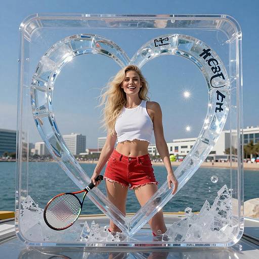 Photorealistic Ice Heart in HeartArt Style