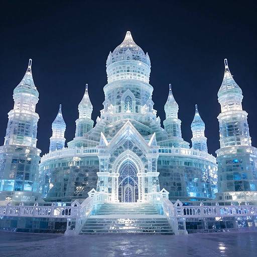 Majestic 3D Ice Palace Render