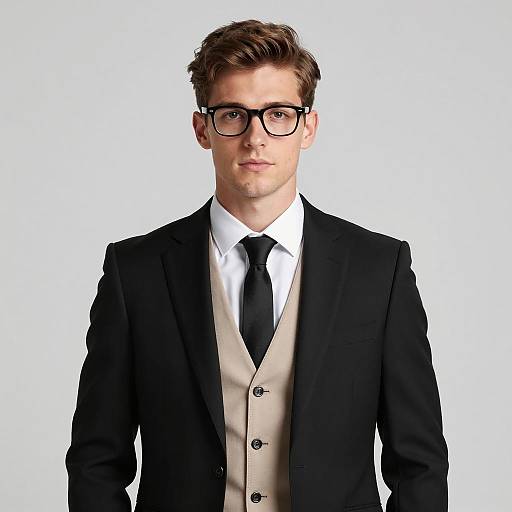 Young man in formal wedding attire