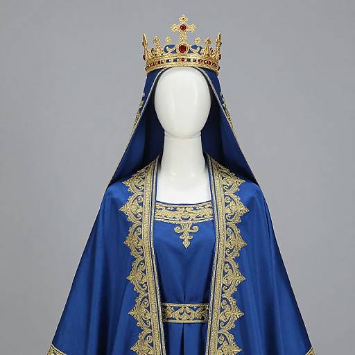 Regal Mannequin in Blue Robe