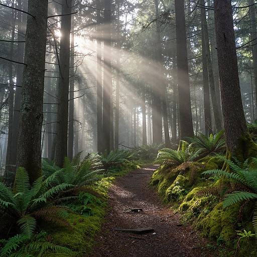 Serene Mystical Forest Scene