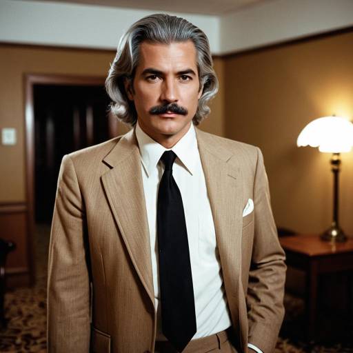 Vintage 1970s Man in Light Brown Suit