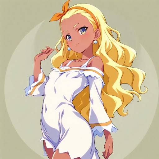 Illustration of Amamiya elena, precure in the style of Testa