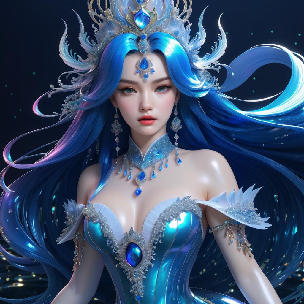 Stunning Iridescent Mermaid Concept Art