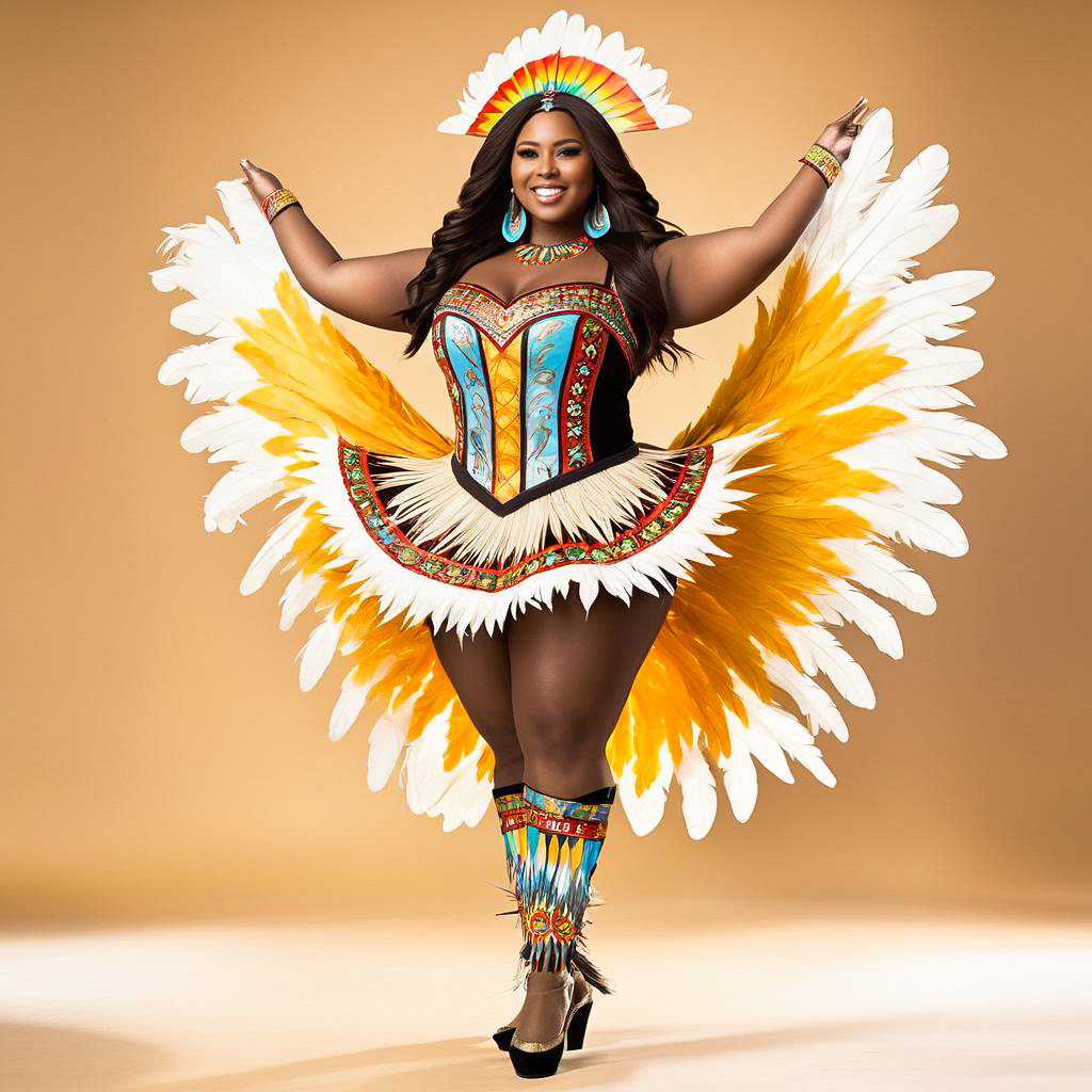 Joyful Dancer in Moomba Festival Costume