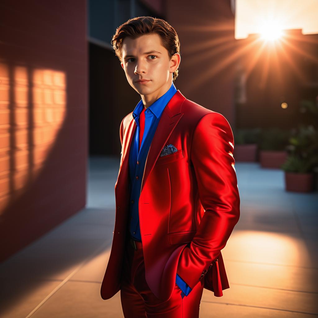 Tom Holland as Spider-Man in Golden Hour