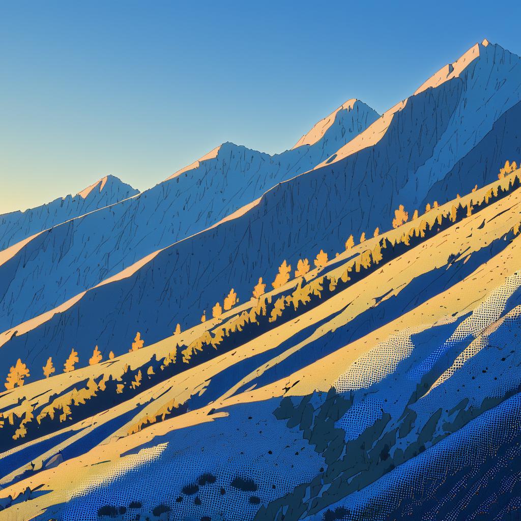 Comic-Style Alpine Ridge Adventure