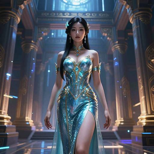 Oracle Android in Holographic Temple