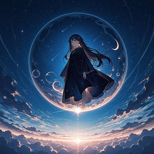 Isometric Double Exposure Night Portrait