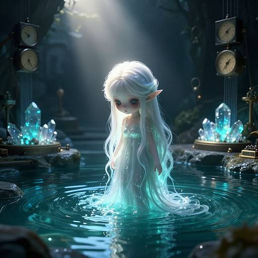 Cinematic Water Fairy in Mystic Academy