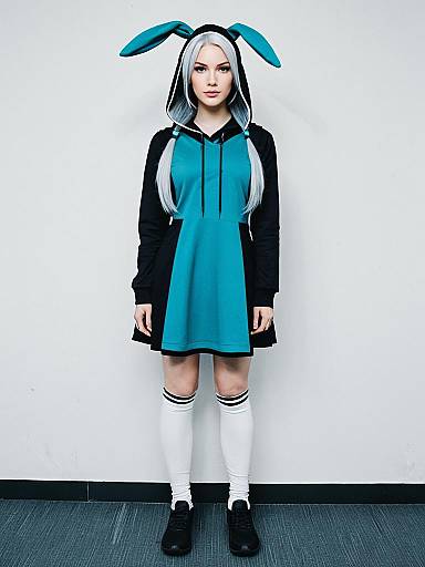 Cosplay photo of hare (blue archive). Costume clothes