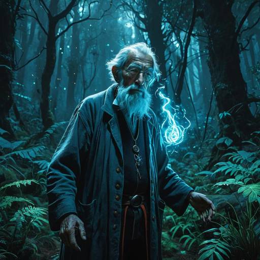 Hyper-Realistic Elderly Alchemist Portrait Hyper-Realistic Elderly Alchemist Portrait