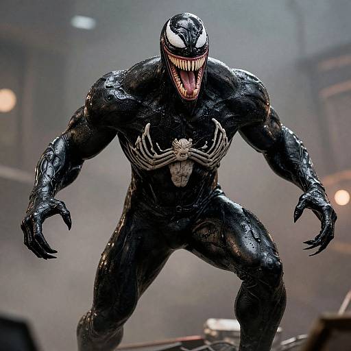 Hyperrealistic Venom Dynamic Portrait