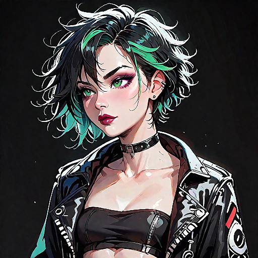 Edgy Portrait of a Tomboy Girl