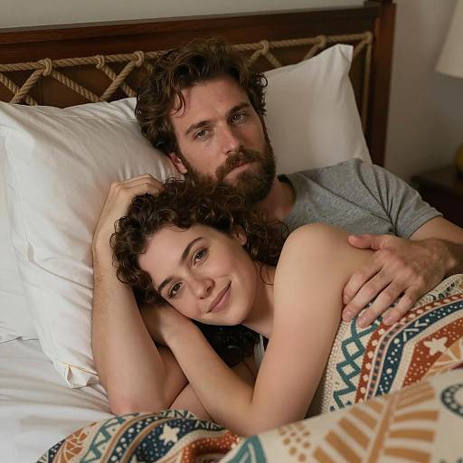 Couple Relaxing in Bed