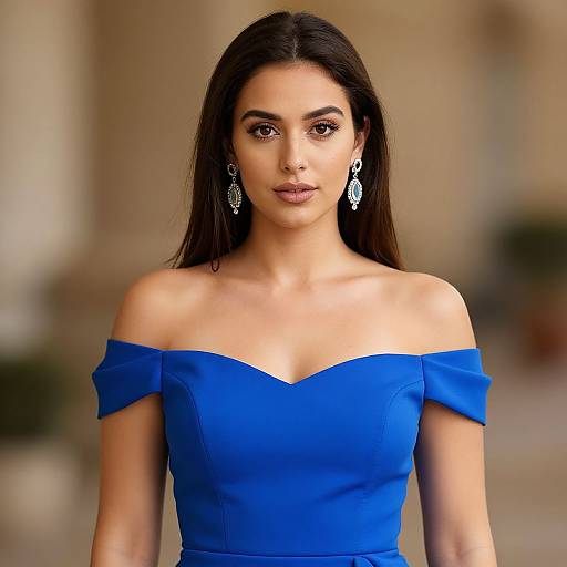 Elegant Electric Blue Formal Dress