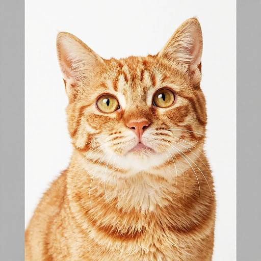 Curious Orange Tabby Cat Portrait