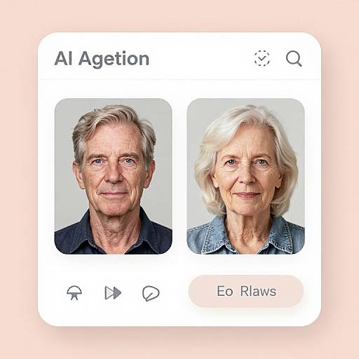 AI Aging Photo Transformation Interface