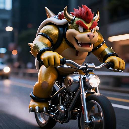 Cinematic Cyberpunk Koopa King Portrait