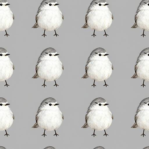 Snowy Robin Repeat Pattern