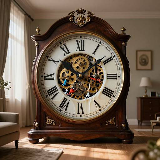 Surreal Grandfather Clock Universe