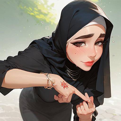 Cute Hijabi Girl in Silly Situation