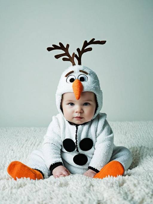 Baby in Olaf Snowman Costume