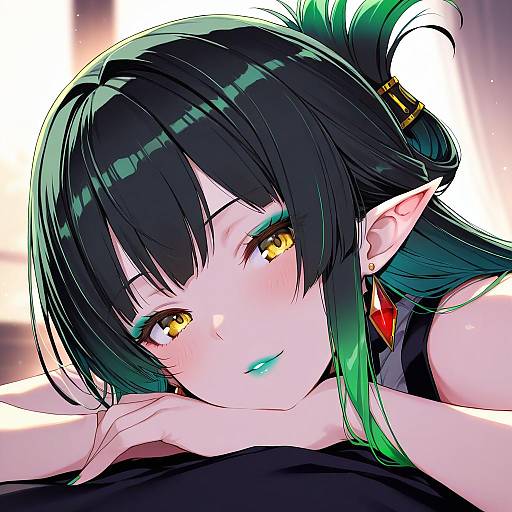 Illustration of Hanabatake chaika, nijisanji in the style of Refeia