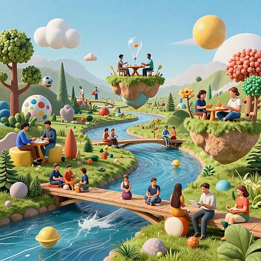 Surreal Landscape of Collaborative Innovation