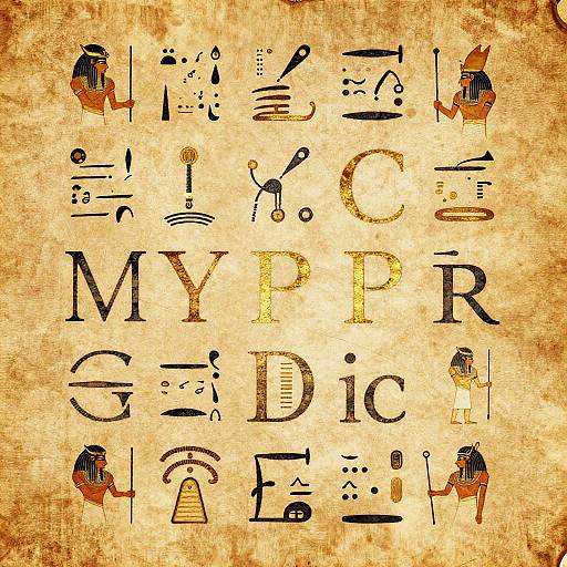 Hieroglyphics Font Generator Art