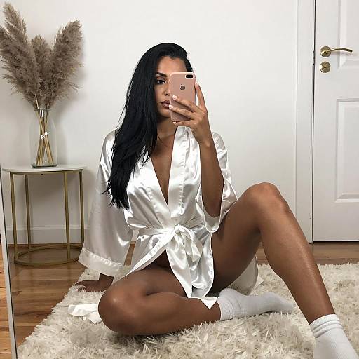 Elegance of Self-Reflection in Satin