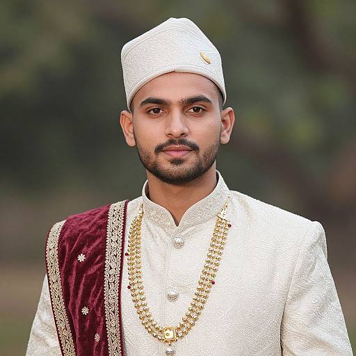 Indian Groom in Traditional Wedding Attire