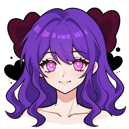 Cute Anime Girl with Glowing Eyes