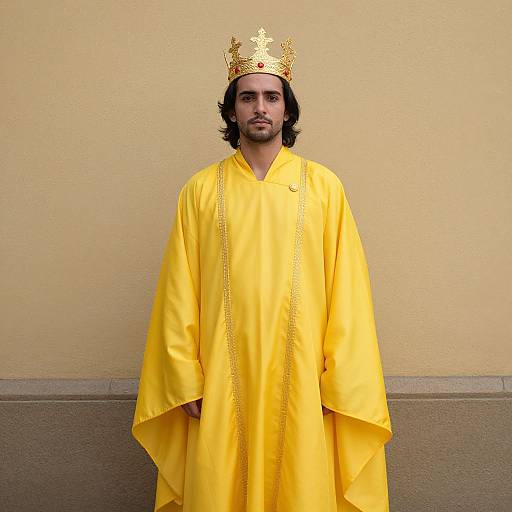 Yellow King in Robe and Crown