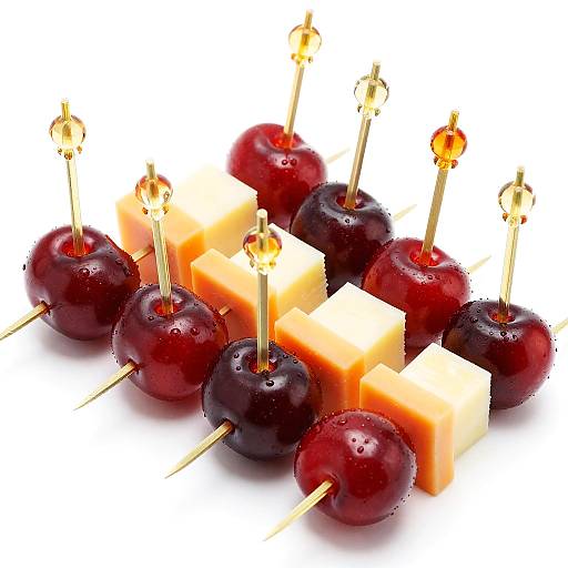 Vibrant Colorful Food Skewers