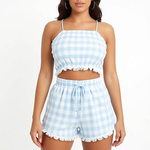 Casual Summer Striped Two-Piece Outfit