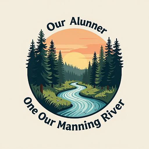 Serene Forest Circular Logo Design