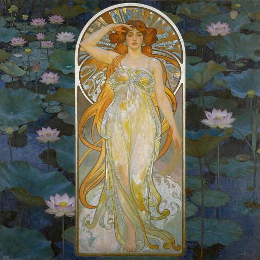 Dreamlike Lotus Pond Water Nymph