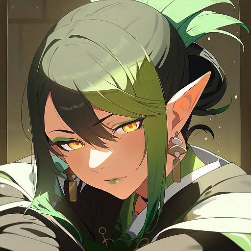 Illustration of Hanabatake chaika, nijisanji in the style of Abmayo