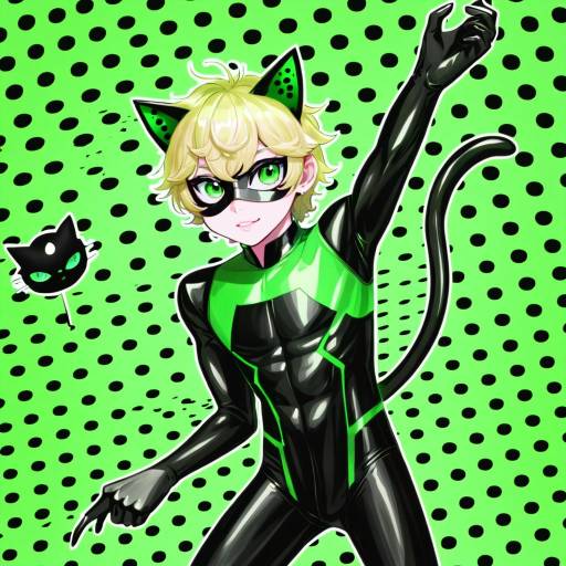 Illustration of Adrien agreste, miraculous ladybug in the style of Snowball22
