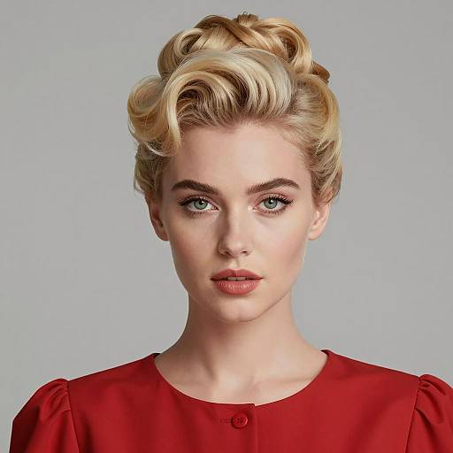 Vintage 1950s Blonde Woman Portrait