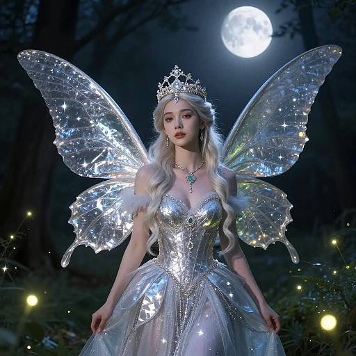 Moonlit Fairy Queen in Glade